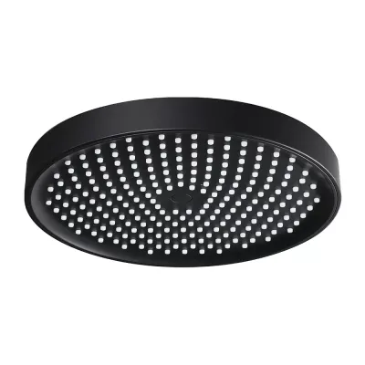 F016-25 лійка стельова кругла 250mm ABS пластик чорна (коробка) {20/1}