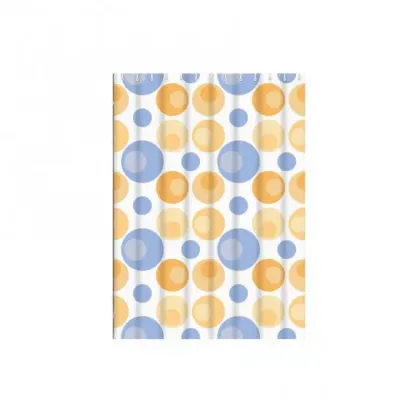 Шторка для ванної і душа Frap F8804, поліетилен, 180 x180 см, жовтий