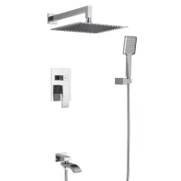 Вбудована душова система GAPPO G7107, вилив - перемикач на лійку, 3-функції, хром Вбудована душова система GAPPO G7107, вилив - перемикач на лійку, 3-функції, хром