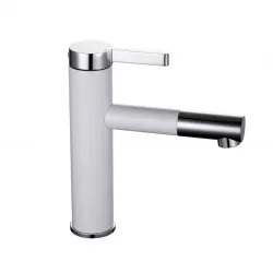 Змішувач для умивальника Frap F1052-14 високий, білий/хром Змішувач для умивальника Frap F1052-14 високий, білий/хром