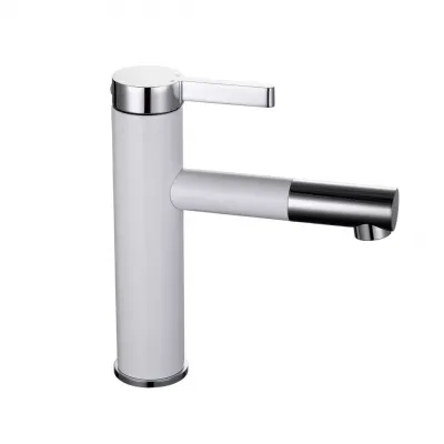 Змішувач для умивальника Frap F1052-14 високий, білий/хром Змішувач для умивальника Frap F1052-14 високий, білий/хром