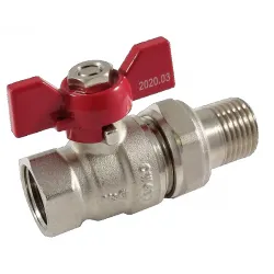 Кран кульовий з американкою V&G Optima   3/4"ВЗ (червоний метелик) {11}