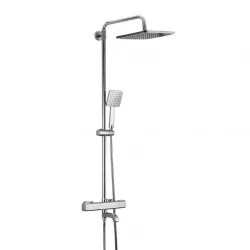 Душова система з термостатом GAPPO G2491, вилив - перемикач на лійку, хром Душова система з термостатом GAPPO G2491, вилив - перемикач на лійку, хром