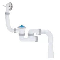 B1011 ванна з ревізією 1 1/2*40, перелив, гофротруба 40*40/50 {35}