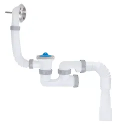 B1011 ванна з ревізією 1 1/2*40, перелив, гофротруба 40*40/50 {35}