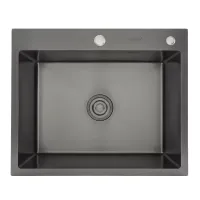 Кухонна мийка GAPPO GS6050-6 накладна 600x500 мм, нержавіюча сталь, поверхня PVD Кухонна мийка GAPPO GS6050-6 накладна 600x500 мм, нержавіюча сталь, поверхня PVD