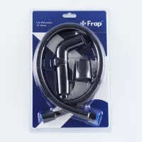 F021-6 комплект лійка гігієнічна (регул. тиску) + шланг та кронштейн блістер (чорна) {30/1} F021-6 комплект лійка гігієнічна (регул. тиску) + шланг та кронштейн блістер (чорна) {30/1}