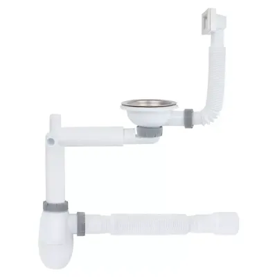 KT1117 кухня 3 1/2*40, різьб. телескоп. випуск, універсал. підкл. приладів, гофра 40*40/50 {20}