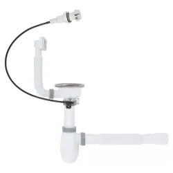 K1013SA кухня 3 1/2*40 напівавтомат, різьб. випуск, універсальний перелив, гофротруба 40*40/50 {25}