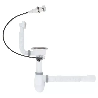 K1013SA кухня 3 1/2*40 напівавтомат, різьб. випуск, універсальний перелив, гофротруба 40*40/50 {25}