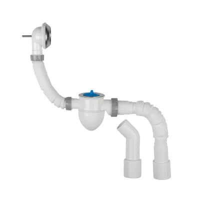 В1015 ванна низька пляшка 1 1/2, перелив, гофротруба 40*40/50 + патрубок 135? {40/35}