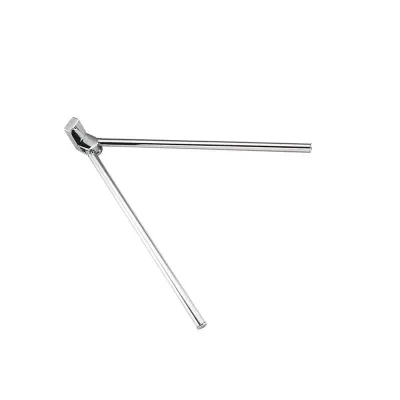 Рушникотримач поворотний подвійний Frap F1812 з 2-ма накладками, 382 мм, білий/хром