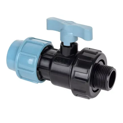 Компресійний ПЕ кульовий кран ITAL 20 мм х 1/2" із зовнішньою різьбою