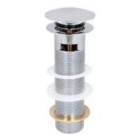 Донний клапан ITAL HF1003-Y150, автомат, з переливом, ?62мм, 1 1/4", латунь, хром