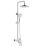 Душева система Frap F2441 з поворотним виливом, білий/хром Душева система Frap F2441 з поворотним виливом, білий/хром