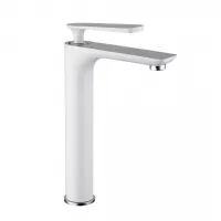 Змішувач для умивальника Frap F1052-56 високий, білий/хром Змішувач для умивальника Frap F1052-56 високий, білий/хром