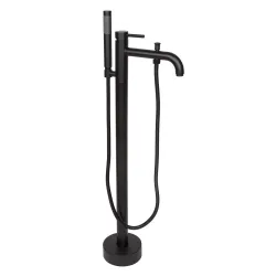 Підлоговий змішувач для ванни WEZER EKO19A-01-BLACK, нержавіюча сталь, чорний