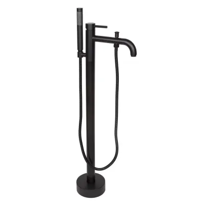 Підлоговий змішувач для ванни WEZER EKO19A-01-BLACK, нержавіюча сталь, чорний Підлоговий змішувач для ванни WEZER EKO19A-01-BLACK, нержавіюча сталь, чорний