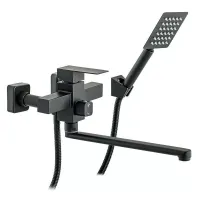 Змішувач для ванни WEZER PRO7-02-BLACK поворотний Змішувач для ванни WEZER PRO7-02-BLACK поворотний