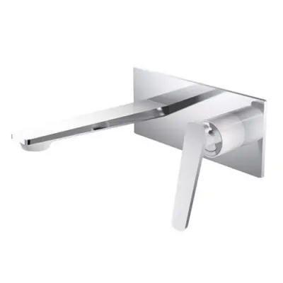 Змішувач для умивальника Frap F1058-22, білий/хром Змішувач для умивальника Frap F1058-22, білий/хром