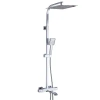 Душова система з термостатом GAPPO G2407-40, вилив - перемикач на лійку, хром