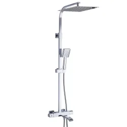 Душова система з термостатом GAPPO G2407-40, вилив - перемикач на лійку, хром Душова система з термостатом GAPPO G2407-40, вилив - перемикач на лійку, хром