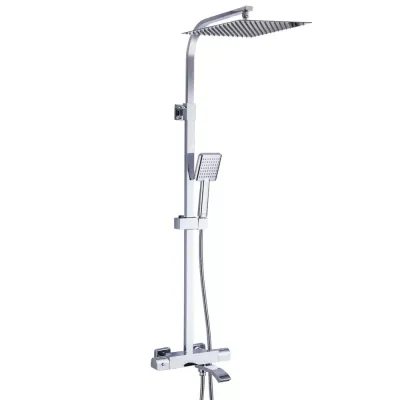 Душова система з термостатом GAPPO G2407-40, вилив - перемикач на лійку, хром