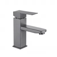 Змішувач для умивальника WEZER PRO1-02-GUNGREY, збройова сталь