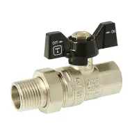 Кран кульовий з напівзгоном ITAL PN40 1/2", прямий, нікель