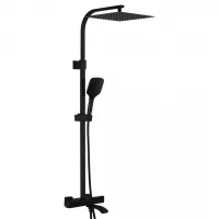 Душова система з термостатом GAPPO G2407-60 вилив - перемикач на лійку, 3-функції, чорний Душова система з термостатом GAPPO G2407-60 вилив - перемикач на лійку, 3-функції, чорний