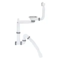 KT1118 кухня 3 1/2*40, різьб. телескоп. випуск, прямий з ревізією, універсал. підкл. приладів+гофра