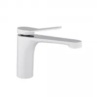 Змішувач для умивальника Frap F1045, білий/хром Змішувач для умивальника Frap F1045, білий/хром