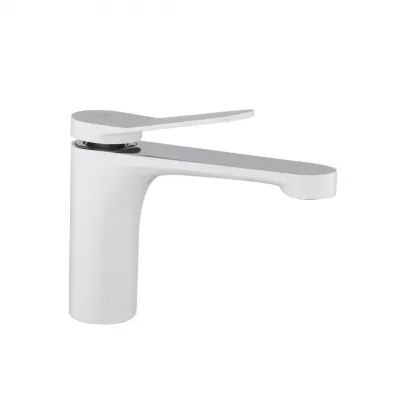 Змішувач для умивальника Frap F1045, білий/хром Змішувач для умивальника Frap F1045, білий/хром