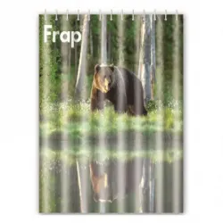 Шторка для ванної та душу Frap F8608, поліестер, 180х180 см, "Природа"