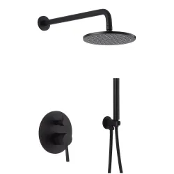 Душова система WEZER EKO17B-01-BLACK, нержавіюча сталь, чорний Душова система WEZER EKO17B-01-BLACK, нержавіюча сталь, чорний