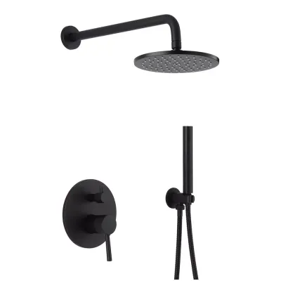 Душова система WEZER EKO17B-01-BLACK, нержавіюча сталь, чорний Душова система WEZER EKO17B-01-BLACK, нержавіюча сталь, чорний