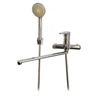 NKL1-146 ванна одноваж. довгий поворот. вилив сплав ? (хром) {10/1}