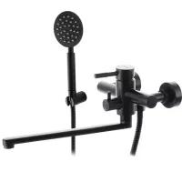 Змішувач для ванни WEZER EKO7A-01-BLACK, нержавіюча сталь, чорний