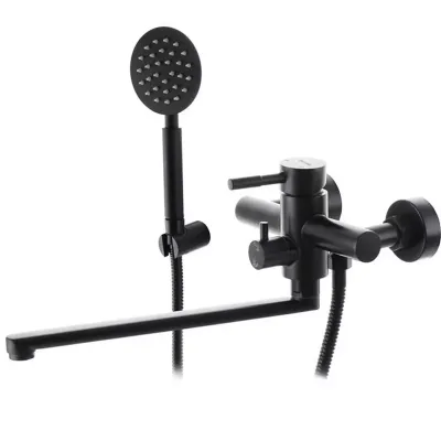 Змішувач для ванни WEZER EKO7A-01-BLACK, нержавіюча сталь, чорний