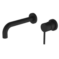 Вбудований змішувач WEZER EKO10A-01ВLACK для раковини, нержавіюча сталь, чорний