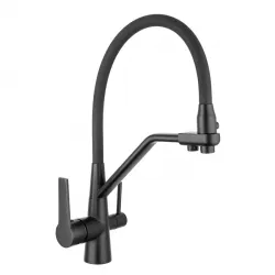 Змішувач для кухні на дві води Frap F4374-6, чорний Змішувач для кухні на дві води Frap F4374-6, чорний