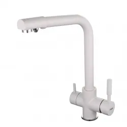 Змішувач для кухні на дві води Frap F4352-8, білий Змішувач для кухні на дві води Frap F4352-8, білий