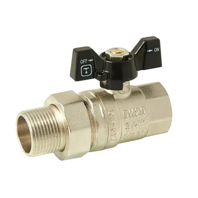 Кран кульовий з напівзгоном ITAL PN40 3/4", прямий, нікель