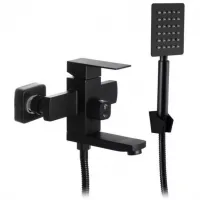 Змішувач для ванни WEZER PRO3-02-BLACK, нержавіюча сталь, чорний