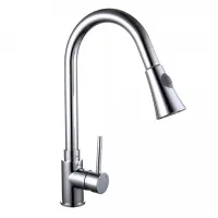 Змішувач для кухні Frap F6052 з висувним виливом, 2 режими, хром Змішувач для кухні Frap F6052 з висувним виливом, 2 режими, хром