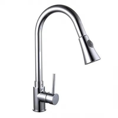 Змішувач для кухні Frap F6052 з висувним виливом, 2 режими, хром Змішувач для кухні Frap F6052 з висувним виливом, 2 режими, хром