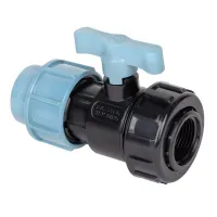 Kомпресійний ПЕ кульовий кран ITAL 40 мм х 1 1/4" з внутрішньою різьбою