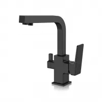 Змішувач для кухні з підключенням фільтра питної води FAOP A4309-6, чорний Змішувач для кухні з підключенням фільтра питної води FAOP A4309-6, чорний