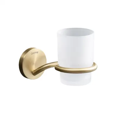 G30706-3 склянка/скло з утримувачем (сатин золотий) {10/1}