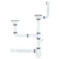 K1116D кухня 3 1/2*40, 2 різьб. випуска різнорівн., пралка, гофротруба 40*40/50 {16}